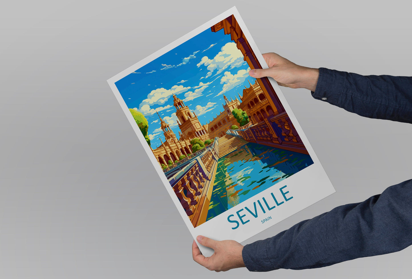 Seville Travel Print Wall Art Seville Wall Hanging Home Décor Seville Gift Art Lovers Spain Art Lover Gift Seville Print Spain Wall Art Deco