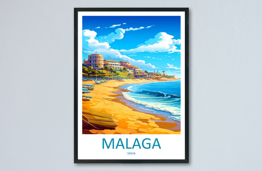 Malaga Travel Print Wall Art Malaga Wall Hanging Home Décor Malaga Gift Art Lovers Spain Art Lover Gift Malaga Wall Décor Malaga Spain Decor