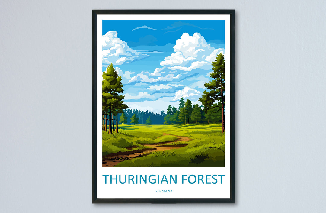 Thuringian Forest Travel Print Thuringian Forest Home Décor Germany Art Print Germany Thuringian Forest Wall Print Gift For Germany Fans