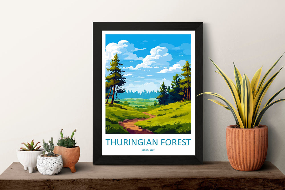 Thuringian Forest Travel Print Thuringian Forest Home Décor Germany Art Print Germany Thuringian Forest Wall Print Gift For Germany Fans