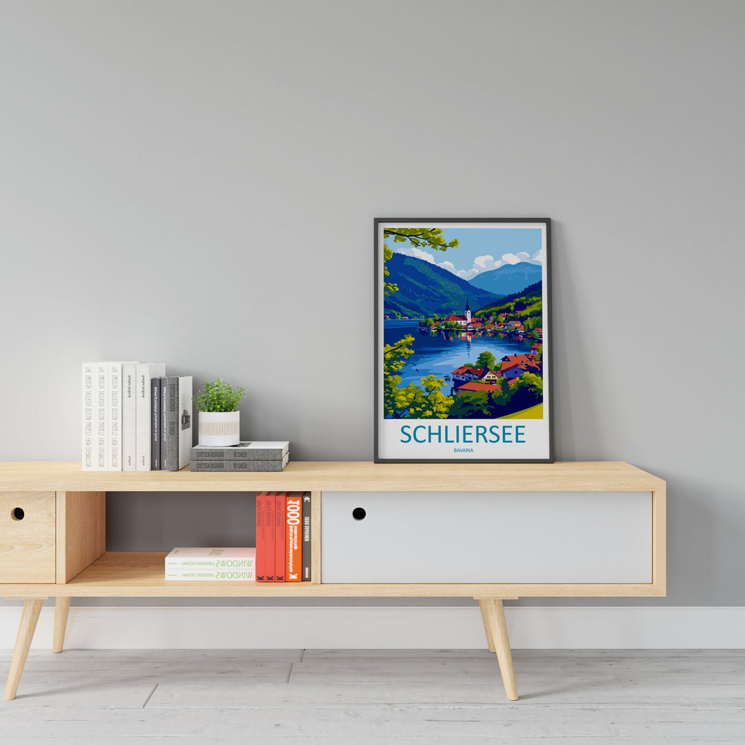 Schliersee Lake Travel Print Wall Art Schliersee Wall Hanging Home Décor Schliersee Gift Art Lovers Germany Art Lover Schliersee Lake