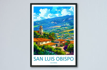 San Luis Obispo Travel Print Wall Art San Luis Obispo Wall Hanging Home Décor San Luis Obispo Gift Art Lovers California Art Lover Gift