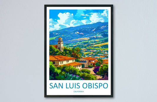 San Luis Obispo Travel Print Wall Art San Luis Obispo Wall Hanging Home Décor San Luis Obispo Gift Art Lovers California Art Lover Gift