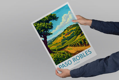 Paso Robles Travel Print Wall Art Paso Robles Wall Hanging Home Décor Paso Robles Gift Art Lovers California Art Lover Gift