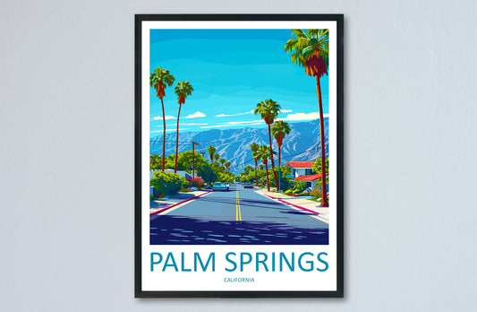 Palm Springs Travel Print Wall Art Palm Springs Wall Hanging Home Décor Palm Springs Gift Art Lovers California Art Lover Gift Palm Springs
