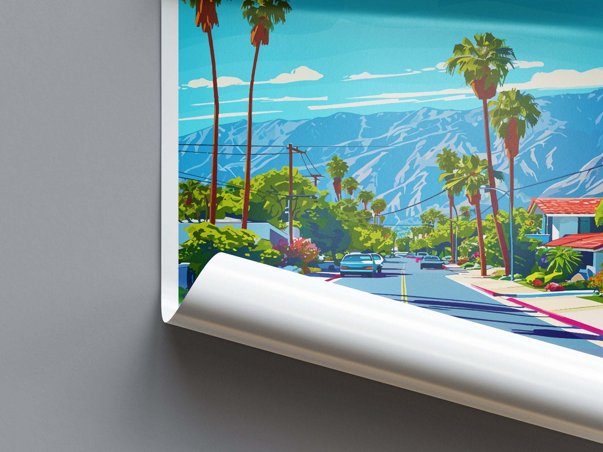 Palm Springs Travel Print Wall Art Palm Springs Wall Hanging Home Décor Palm Springs Gift Art Lovers California Art Lover Gift Palm Springs