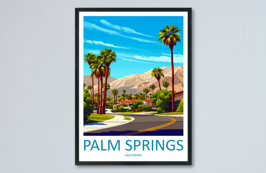 Palm Springs Travel Print Wall Art Palm Springs Wall Hanging Home Décor Palm Springs Gift Art Lovers California Art Lover Gift Palm Springs
