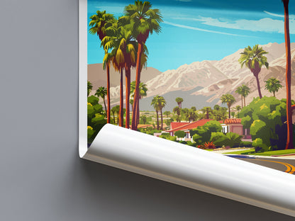 Palm Springs Travel Print Wall Art Palm Springs Wall Hanging Home Décor Palm Springs Gift Art Lovers California Art Lover Gift Palm Springs