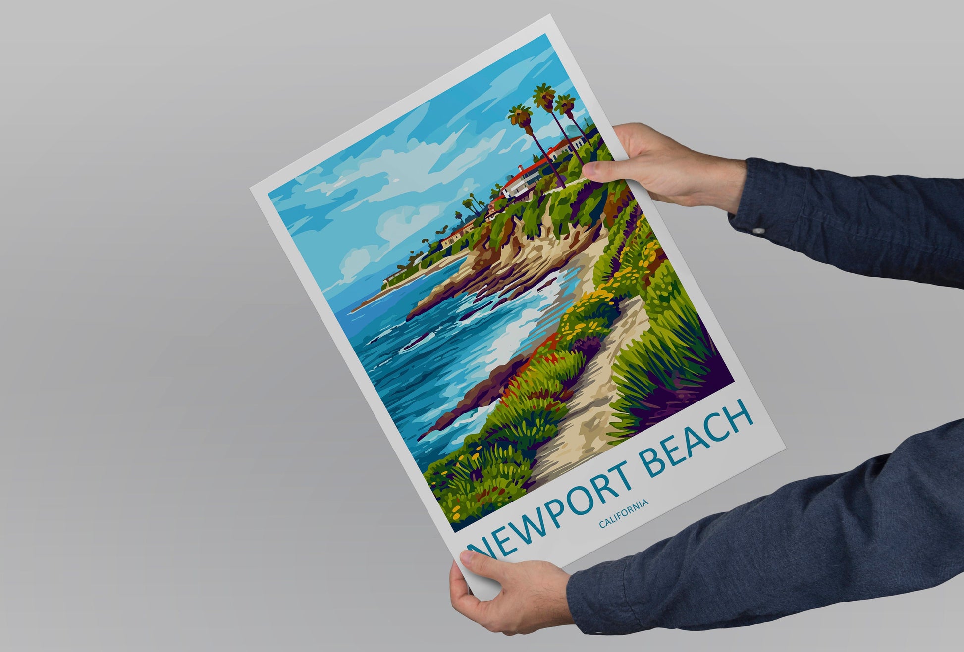 Newport Beach Travel Print Wall Art Newport Beach Wall Hanging Home Décor Newport Beach Gift Art Lovers California Art Lover Gift