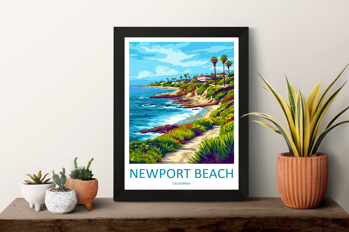 Newport Beach Travel Print Wall Art Newport Beach Wall Hanging Home Décor Newport Beach Gift Art Lovers California Art Lover Gift