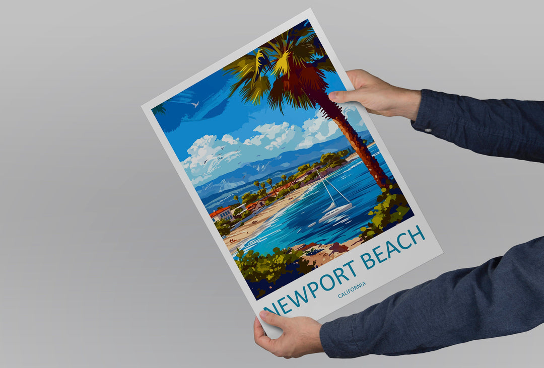 Newport Beach Travel Print Wall Art Newport Beach Wall Hanging Home Décor Newport Beach Gift Art Lovers California Art Lover Gift