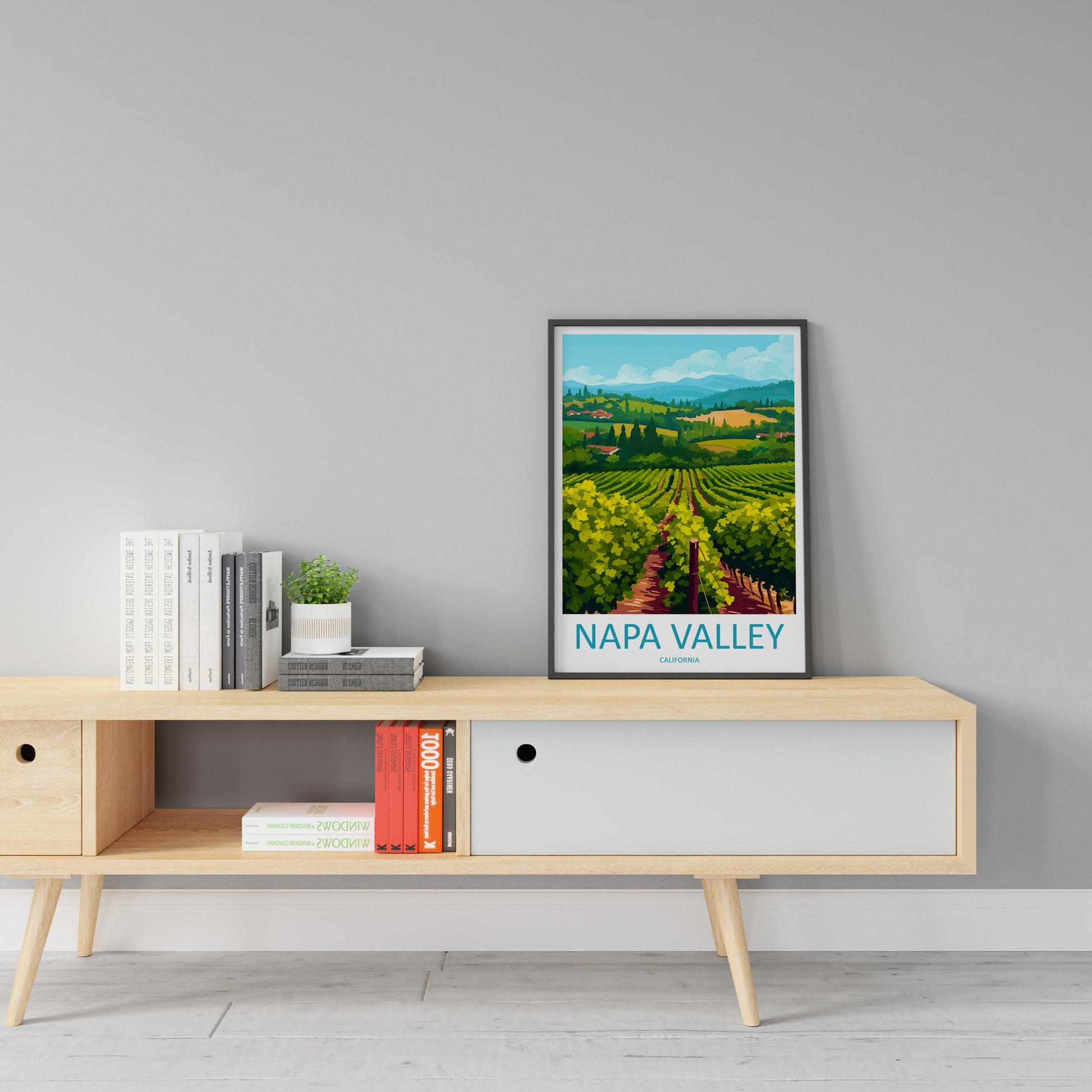Napa Valley Travel Print Wall Art Napa Valley Wall Hanging Home Décor Napa Valley Gift Art Lovers California Art Lover Gift Napa Valley
