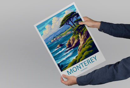 Monterey Bay Travel Print Wall Art Monterey Bay Wall Hanging Home Décor Monterey Bay Gift Art Lovers California Art Lover Gift Monterey Bay