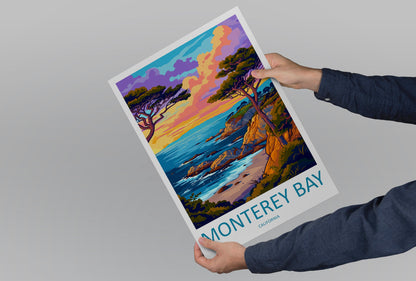 Monterey Bay Travel Print Wall Art Monterey Bay Wall Hanging Home Décor Monterey Bay Gift Art Lovers California Art Lover Gift Monterey Bay