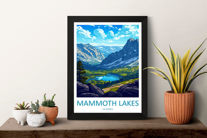 Lake Mammoth Travel Print Wall Art Lake Mammoth Wall Hanging Home Décor Lake Mammoth Gift Art Lovers California Art Lover Gift