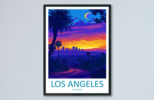 Los Angeles Travel Print Wall Art Los Angeles Wall Hanging Home Décor Los Angeles Gift Art Lovers California Art Lover Gift Los Angeles Deco