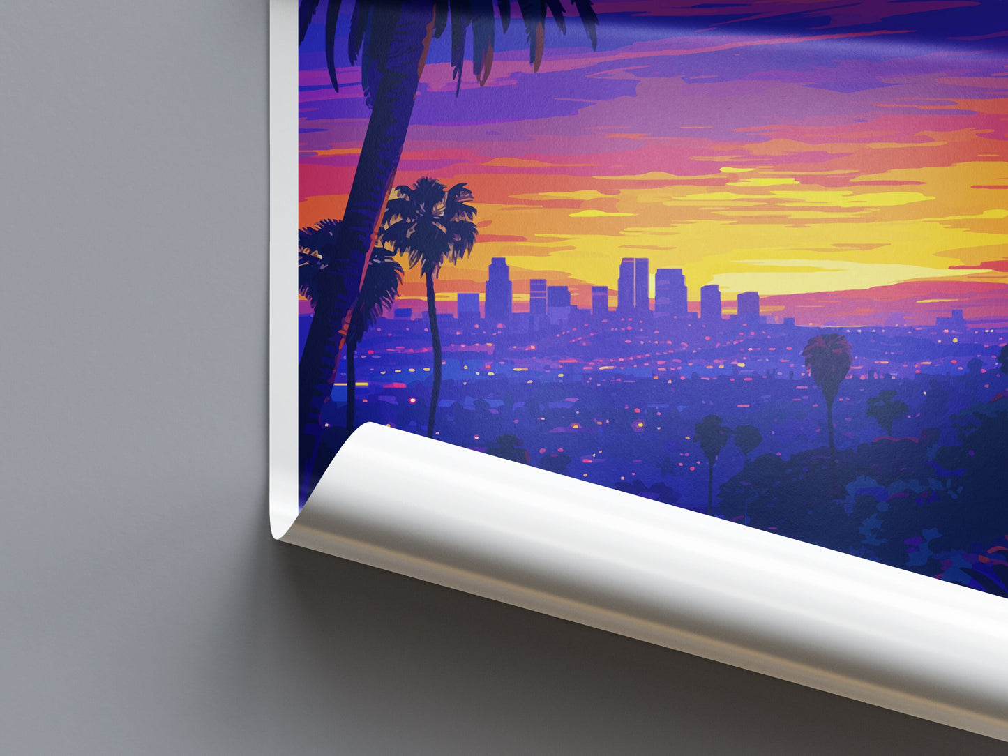 Los Angeles Travel Print Wall Art Los Angeles Wall Hanging Home Décor Los Angeles Gift Art Lovers California Art Lover Gift Los Angeles Deco