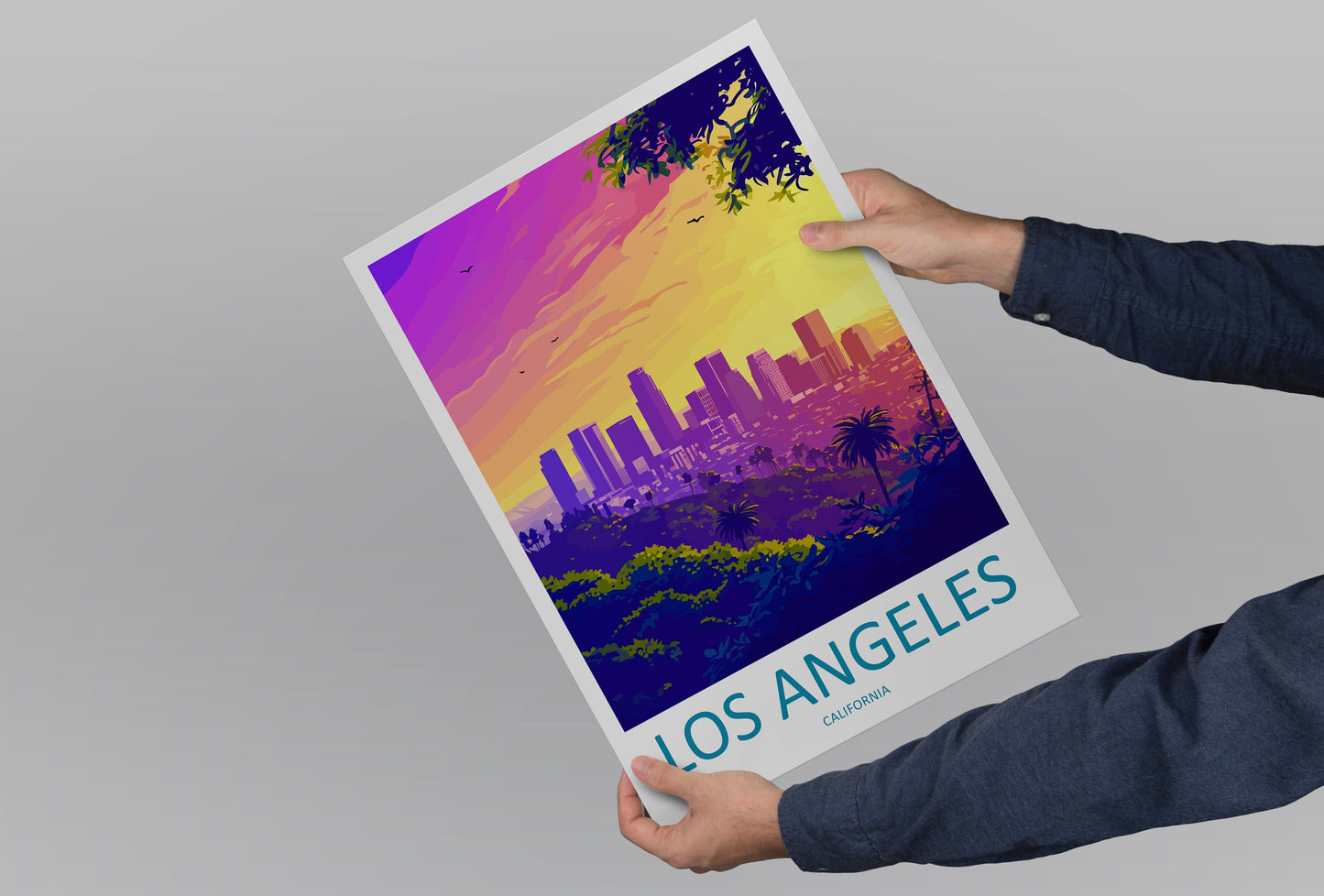 Los Angeles Travel Print Wall Art Los Angeles Wall Hanging Home Décor Los Angeles Gift Art Lovers California Art Lover Gift Los Angeles Deco