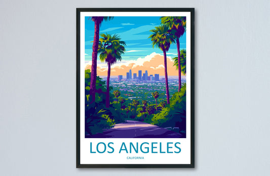 Los Angeles Travel Print Wall Art Los Angeles Wall Hanging Home Décor Los Angeles Gift Art Lovers California Art Lover Gift Los Angeles Deco