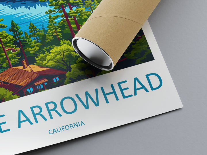 Lake Arrowhead Travel Print Wall Art Lake Arrowhead Wall Hanging Home Décor Lake Arrowhead Gift Art Lovers California Art Lover Gift