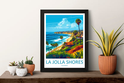 La Jolla Shore Travel Print Wall Art La Jolla Shore Wall Hanging Home Décor La Jolla Shore Gift Art Lovers California Art Lover Gift