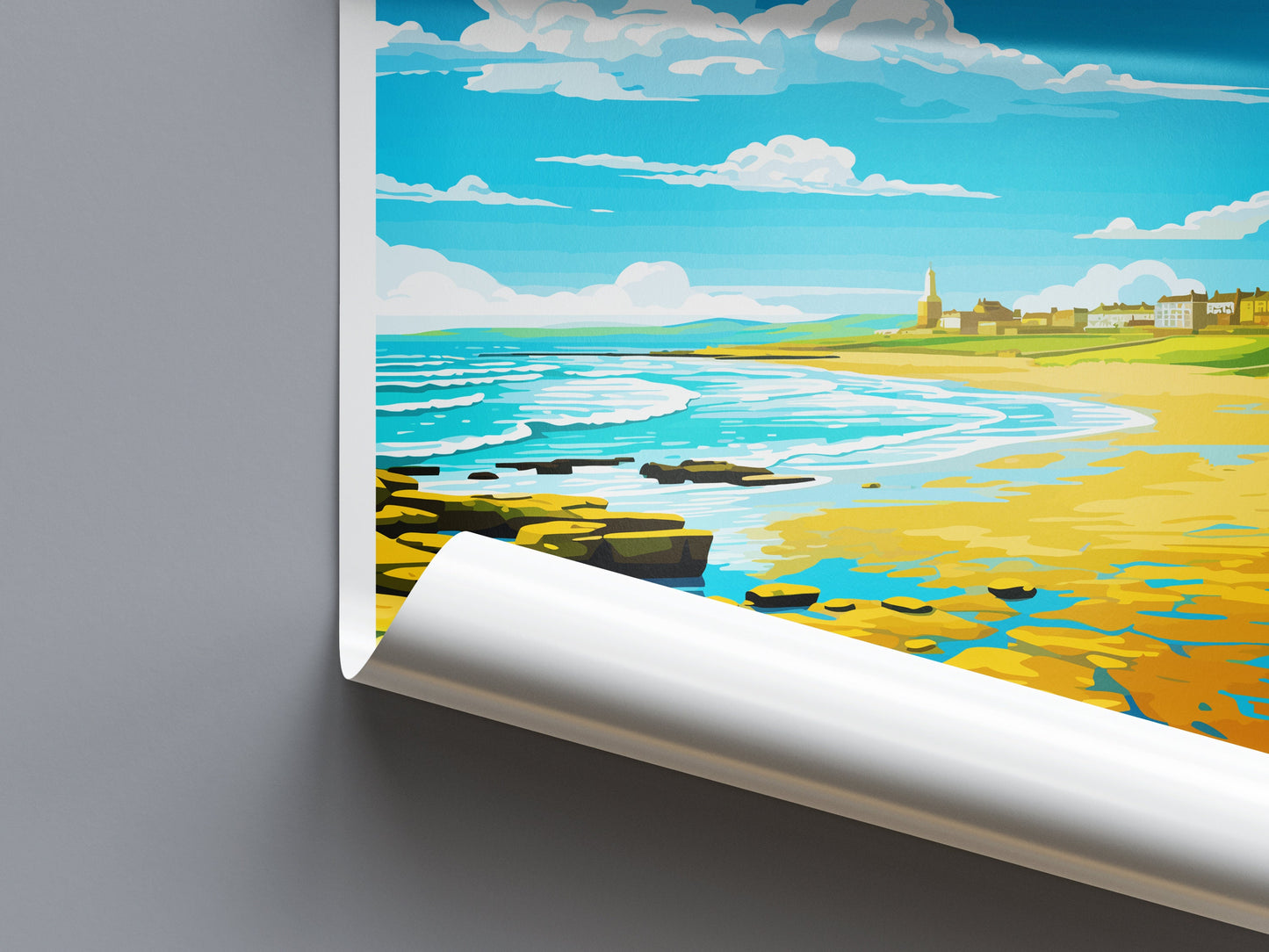 Porthcawl Travel Print Wall Art Porthcawl Wall Hanging Home Décor Porthcawl Gift Art Lovers Cornwall Art Porthcawl Gift