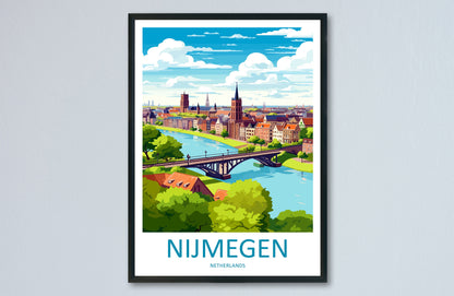 Nijmegen Travel Print Wall Art Nijmegen Wall Hanging Home Décor Nijmegen Gift Art Lovers Netherlands Art Lover Gift Nijmegen Travel Wall Art