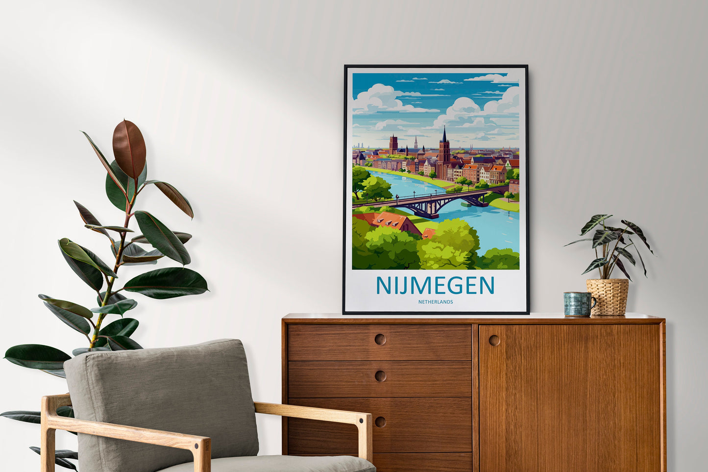 Nijmegen Travel Print Wall Art Nijmegen Wall Hanging Home Décor Nijmegen Gift Art Lovers Netherlands Art Lover Gift Nijmegen Travel Wall Art