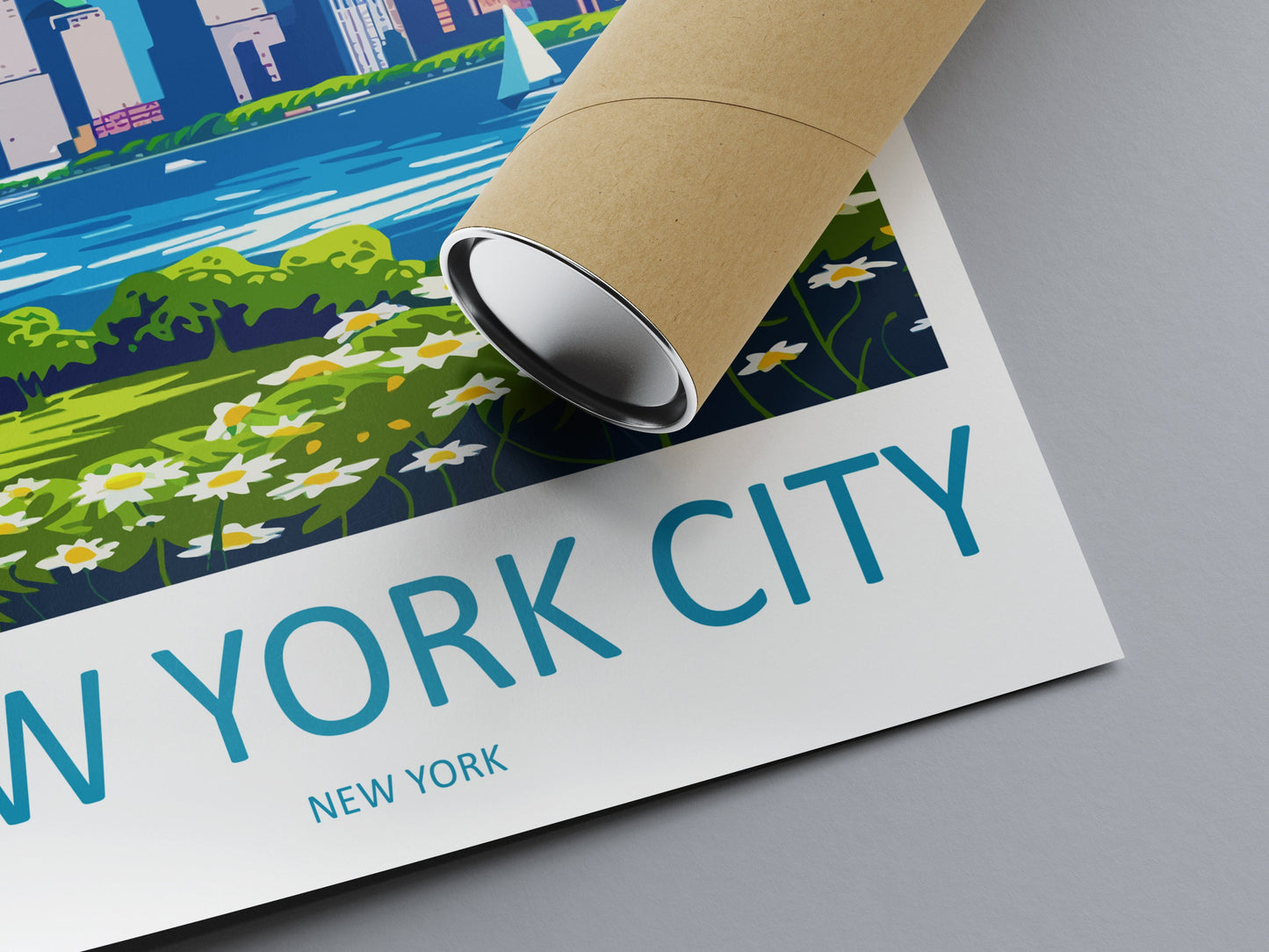 New York Twin Towers Retro Travel Print Wall Art New York Wall Hanging Home Décor New York Gift Art Lovers New York State Art Gift Lover