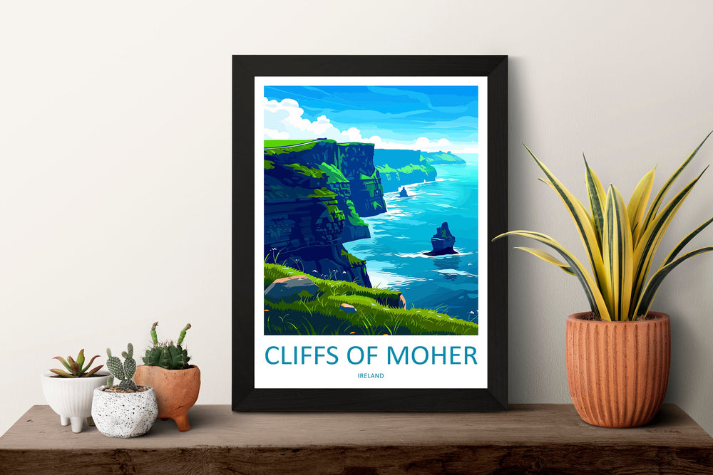 Cliffs of Moher Print Cliffs of Moher Home Décor Landscape Art Print Cliffs of Moher Wall Art for Ireland Enthusiast Gift Wall Hanging Art