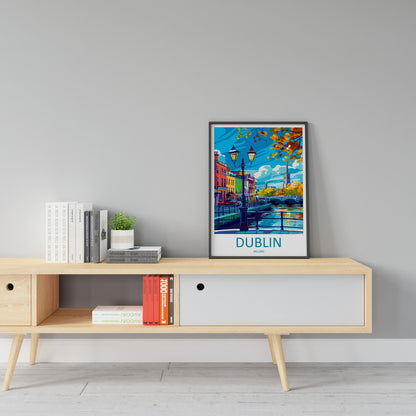 Dublin Skyline Print Dublin Home Decor Skyline City Art Print Dublin Wall Art for Ireland Enthusiast Gift Wall Hanging Dublin Ireland Print