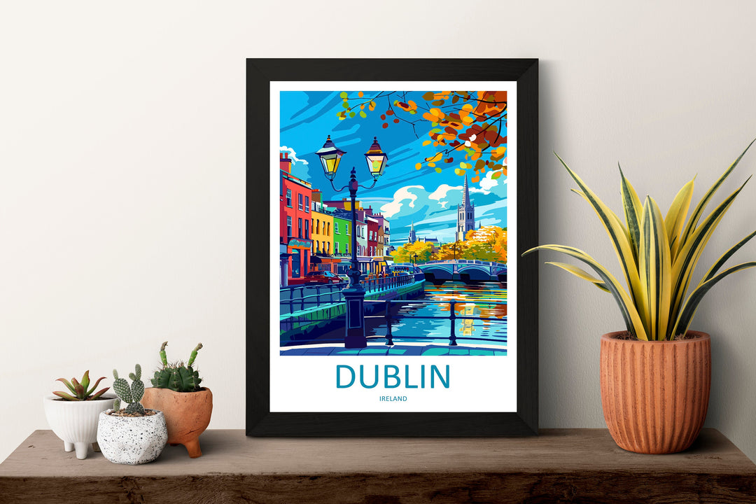 Dublin Skyline Print Dublin Home Decor Skyline City Art Print Dublin Wall Art for Ireland Enthusiast Gift Wall Hanging Dublin Ireland Print