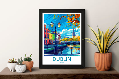Dublin Skyline Print Dublin Home Decor Skyline City Art Print Dublin Wall Art for Ireland Enthusiast Gift Wall Hanging Dublin Ireland Print