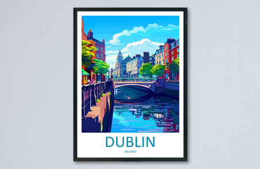 Dublin Skyline Print Dublin Home Decor Skyline City Art Print Dublin Wall Art for Ireland Enthusiast Gift Wall Hanging Dublin Ireland Print