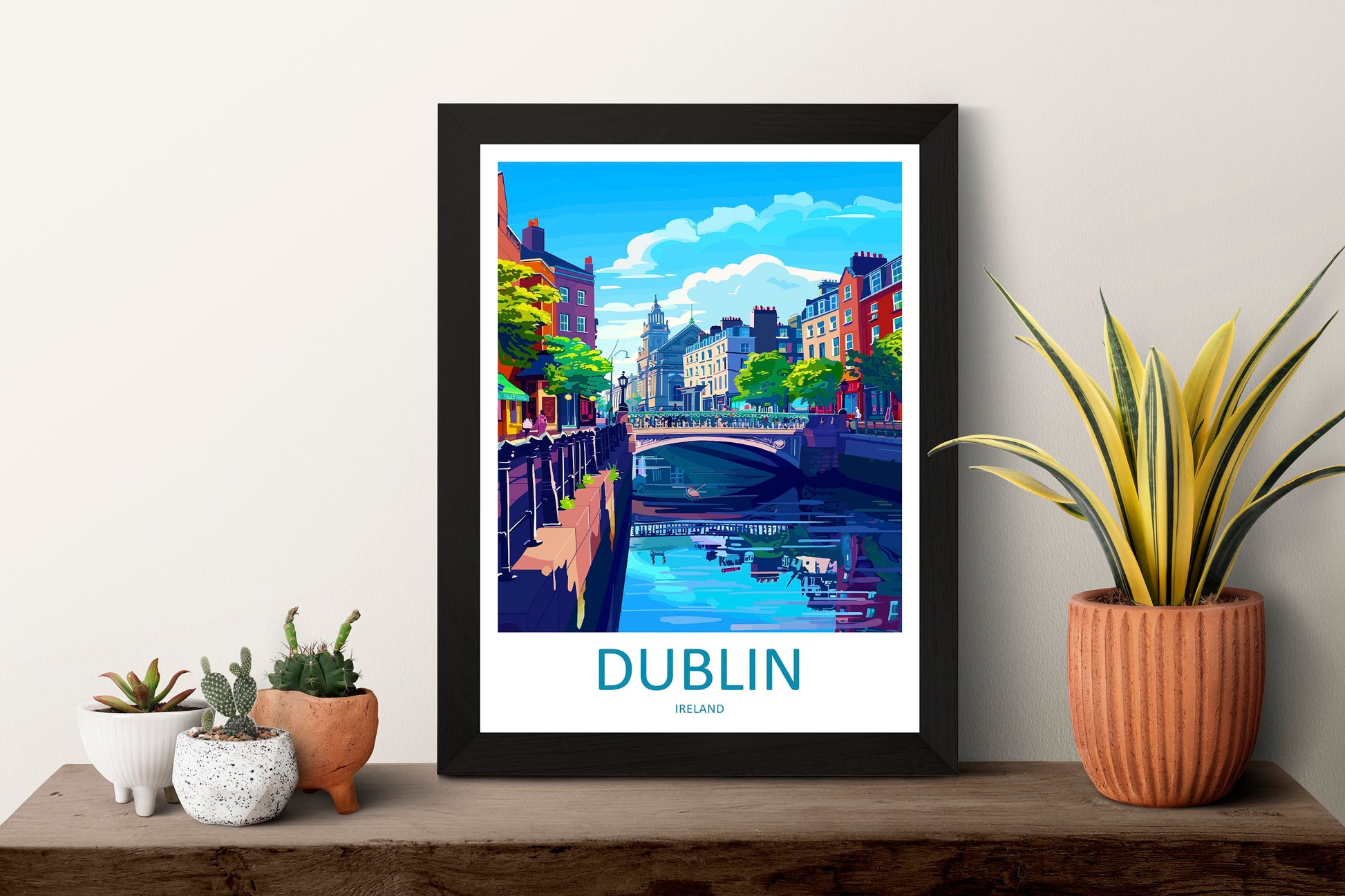 Dublin Skyline Print Dublin Home Decor Skyline City Art Print Dublin Wall Art for Ireland Enthusiast Gift Wall Hanging Dublin Ireland Print