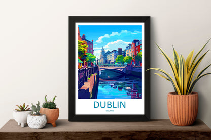 Dublin Skyline Print Dublin Home Decor Skyline City Art Print Dublin Wall Art for Ireland Enthusiast Gift Wall Hanging Dublin Ireland Print