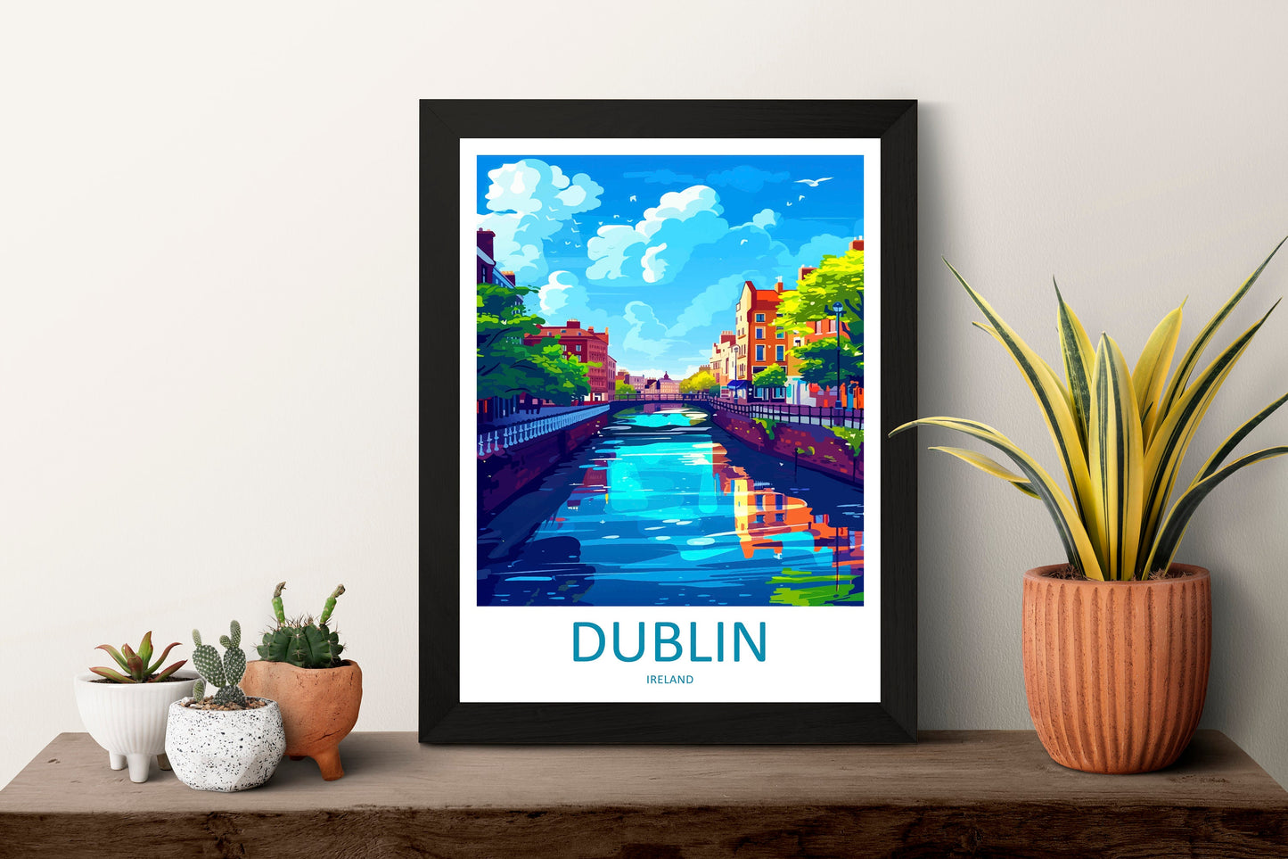 Dublin Skyline Print Dublin Home Decor Skyline City Art Print Dublin Wall Art for Ireland Enthusiast Gift Wall Hanging Dublin Ireland Print