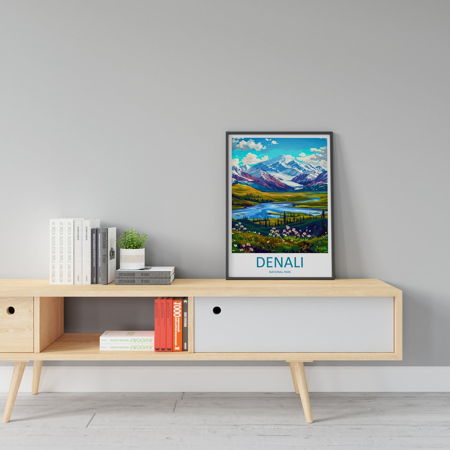 Denali National Park Travel Print Wall Art Denali Wall Hanging Home Décor Denali Gift Art Lovers Alaska Art Lover Gift Denali