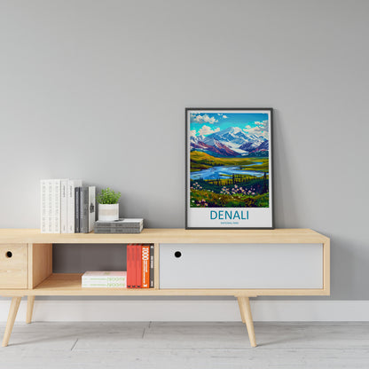 Denali National Park Travel Print Wall Art Denali Wall Hanging Home Décor Denali Gift Art Lovers Alaska Art Lover Gift Denali
