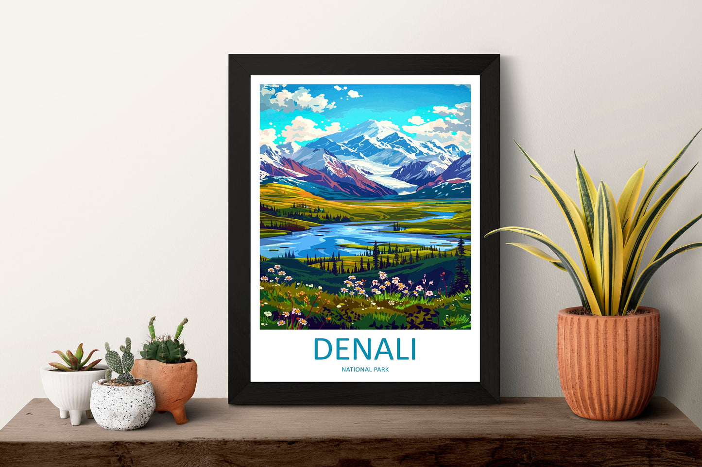 Denali National Park Travel Print Wall Art Denali Wall Hanging Home Décor Denali Gift Art Lovers Alaska Art Lover Gift Denali
