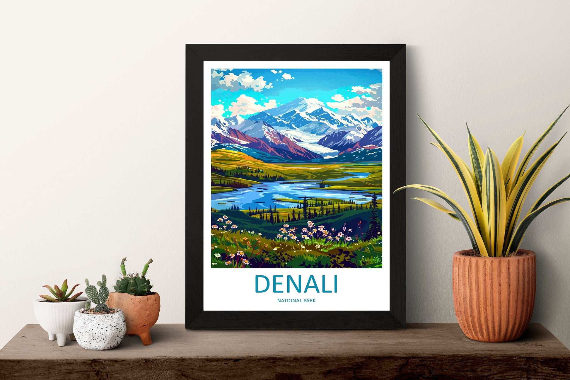 Denali National Park Travel Print Wall Art Denali Wall Hanging Home Décor Denali Gift Art Lovers Alaska Art Lover Gift Denali