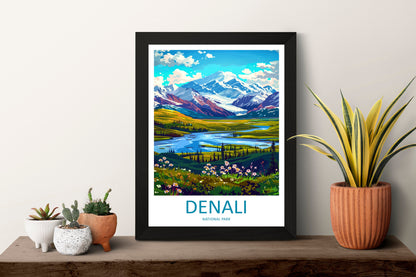 Denali National Park Travel Print Wall Art Denali Wall Hanging Home Décor Denali Gift Art Lovers Alaska Art Lover Gift Denali