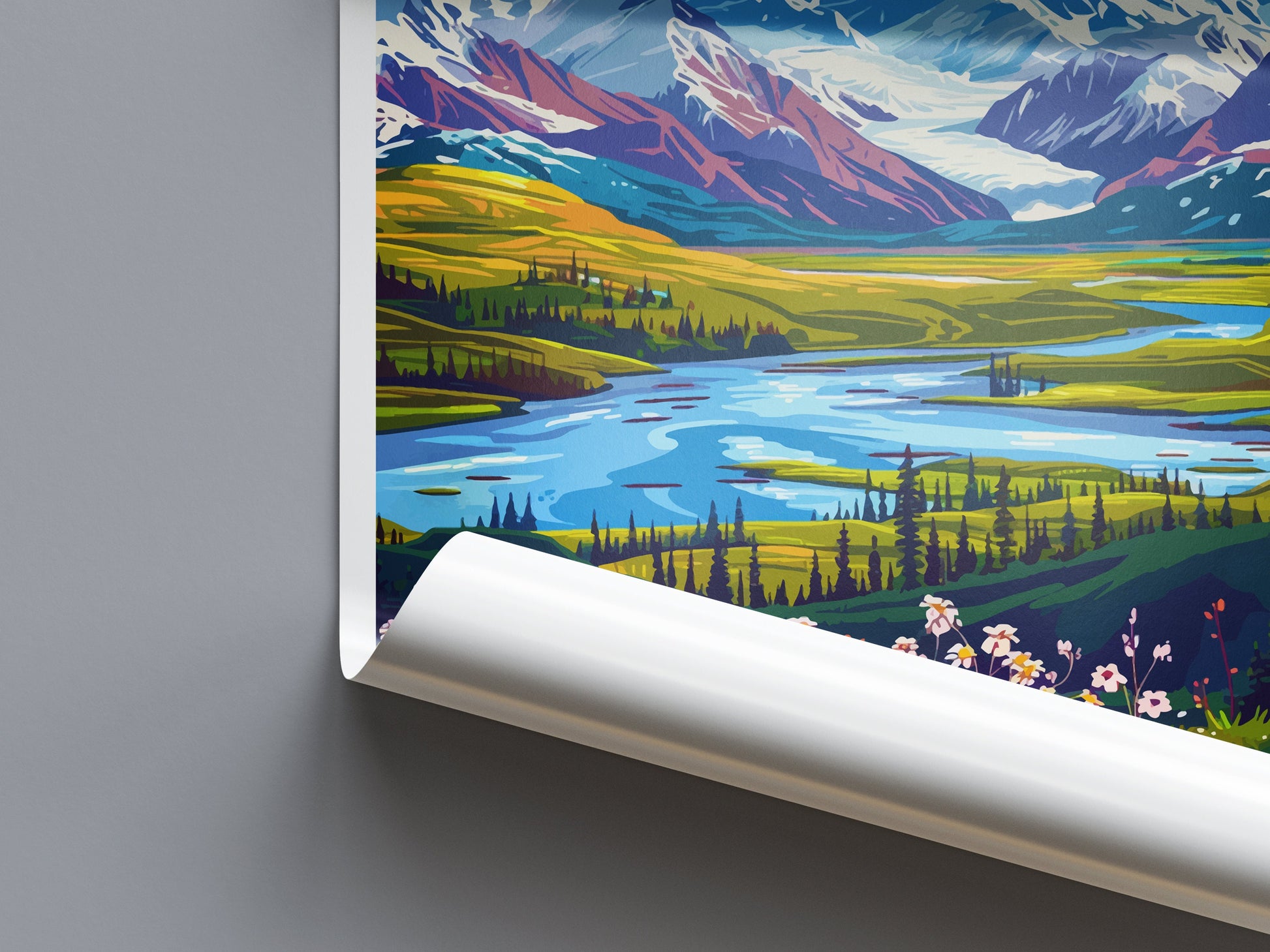 Denali National Park Travel Print Wall Art Denali Wall Hanging Home Décor Denali Gift Art Lovers Alaska Art Lover Gift Denali