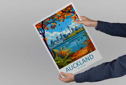 Auckland Travel Print Wall Art Auckland Wall Hanging Home Décor Auckland Gift Art Lovers New Zealand Art Lover Gift Print Auckland Wall Art