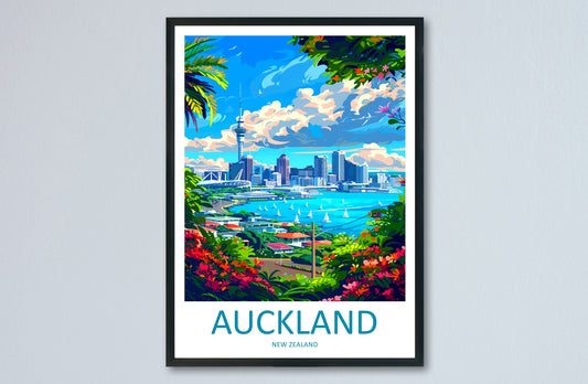 Auckland Travel Print Wall Art Auckland Wall Hanging Home Décor Auckland Gift Art Lovers New Zealand Art Lover Gift Print Auckland Wall Art