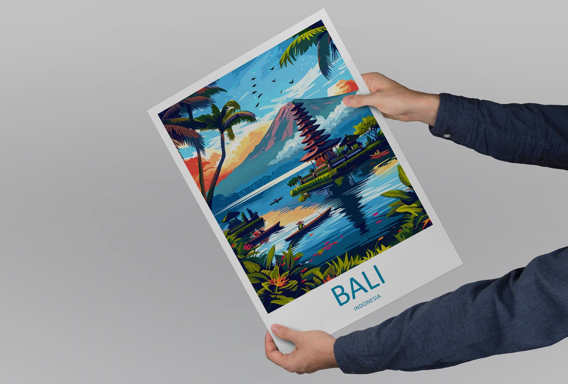 Bali Travel Print Wall Art Bali Wall Hanging Home Décor Bali Gift Art Lovers Indonesia Art Lover Gift Bali Travel Art Poster