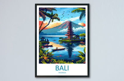 Bali Travel Print Wall Art Bali Wall Hanging Home Décor Bali Gift Art Lovers Indonesia Art Lover Gift Bali Travel Art Poster