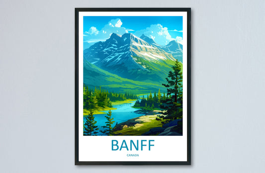 Banff National Park Travel Print Wall Art Banff Wall Hanging Home Décor Banff Gift Art Lovers Canada Art Lover Gift