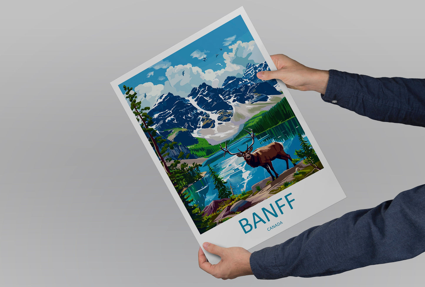 Banff National Park Travel Print Wall Art Banff Wall Hanging Home Décor Banff Gift Art Lovers Canada Art Lover Gift