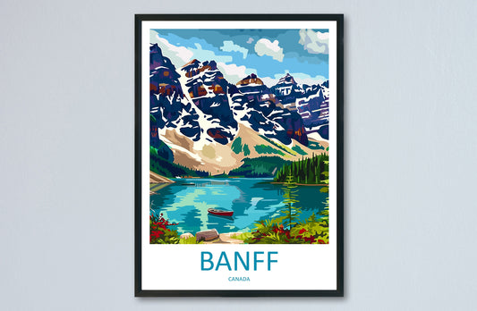 Banff National Park Travel Print Wall Art Banff Wall Hanging Home Décor Banff Gift Art Lovers Canada Art Lover Gift